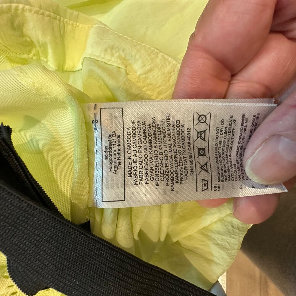 Adidas W.N.D. Womens Multi Sport Jacket L Lightweight Nylon Yellow - Picture 6 of 15
